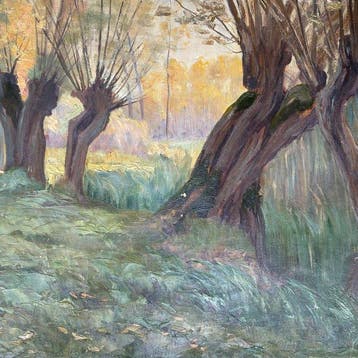 Charles Wilsin (1852-1932) - Cheval dans un paysage arboré