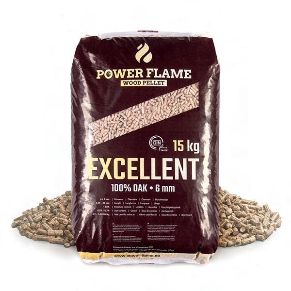 Houtpellets Power Flame Excellent 100% EIK, Jardin & Terrasse, Bois de chauffage
