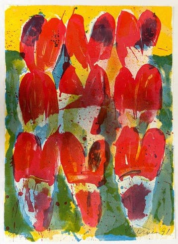 Jan Cremer (1940) - Tulips 18, Antiquités & Art