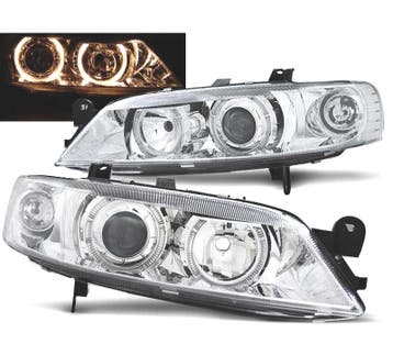 Phares Pour Opel Vectra B 99-02 Angel Eyes Chromé, Verzenden