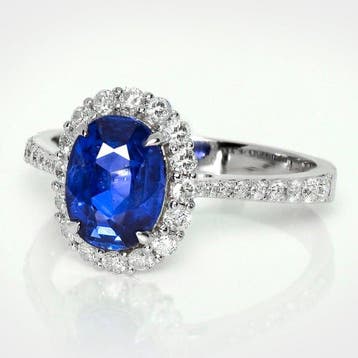 Zonder minimumprijs - Ring - 14 karaat Witgoud, IGI 1.91 ct, Nieuw