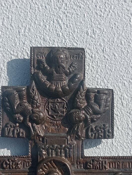 Antiek Kruis - Gegoten messing - 1910-1920 - Groot Orthodox, Antiek en Kunst, Kunst | Niet-Westerse kunst