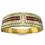 Bracelet - 18 carats Exclusif bracelet à charnières en or