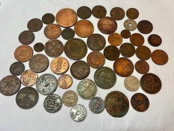 Eastern E. Lot of 45+ coins, various denominations XVIII/XIX, Postzegels en Munten, Munten | Europa | Niet-Euromunten