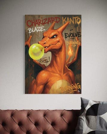 ANDSAL MCMXCI - Charizard - Pokémon Pop Art Bubblegum Street