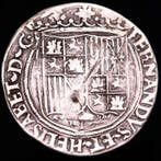 Spanje. Carlos I. Real Acuñado en Toledo, marca de ensayador