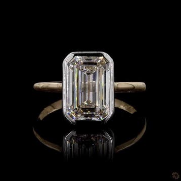 Ring - 14 karaat Geel goud, Witgoud - 4.10ct. tw. Diamant, Nieuw