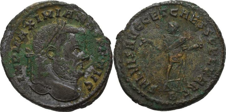Follis 301, Kaiserzeit Maximianus Herculius 286-305, Timbres & Monnaies, Monnaies & Billets de banque | Collections, Envoi