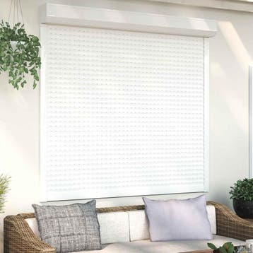 vidaXL Rolluik Wit 160 x 150 cm Aluminium en polyurethaan, Doe-het-zelf en Bouw, Verzenden, Nieuw