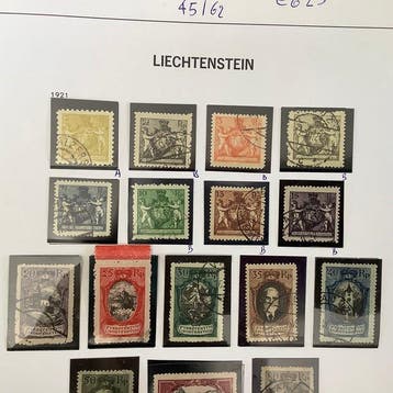 Liechtenstein 1921/1924 - Vier jaargangen met wapenschild en