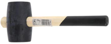 Rubberen hamer, hoofd diameter 75 mm, 750 g, Verzenden