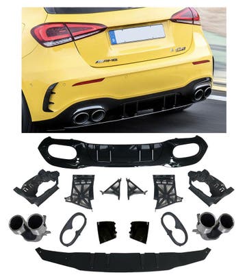 Geschikt voor Mercedes W177 A-Klasse Hatchback diffuser + ui, Verzenden