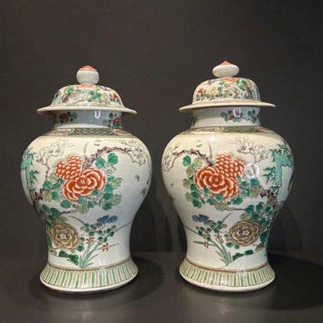 Balustervaas - Porselein - China - Qing Dynastie (1644-1911)