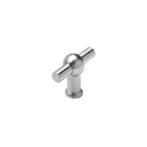 Meubelknop T-vorm 18mm recht geborsteld RVS - Intersteel, Ophalen of Verzenden, Nieuw, Overige typen