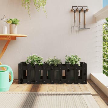 vidaXL Plantenbak verhoogd hekontwerp 100x30x30 cm, Verzenden, Nieuw