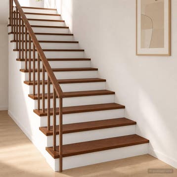vidaXL Trap Tread 8 st 90 x 25 x 2 cm Donkerbruin Massief, Doe-het-zelf en Bouw, Verzenden, Nieuw