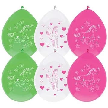 Paarden Ballonnen Versiering 25cm 6st, Verzenden