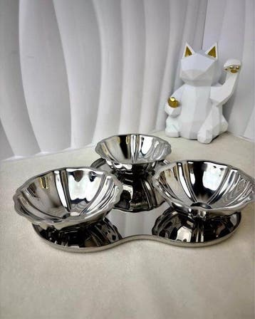 Georg Jensen - Georg Jensen - Plateau (4) - Acier inoxydable, Antiek en Kunst