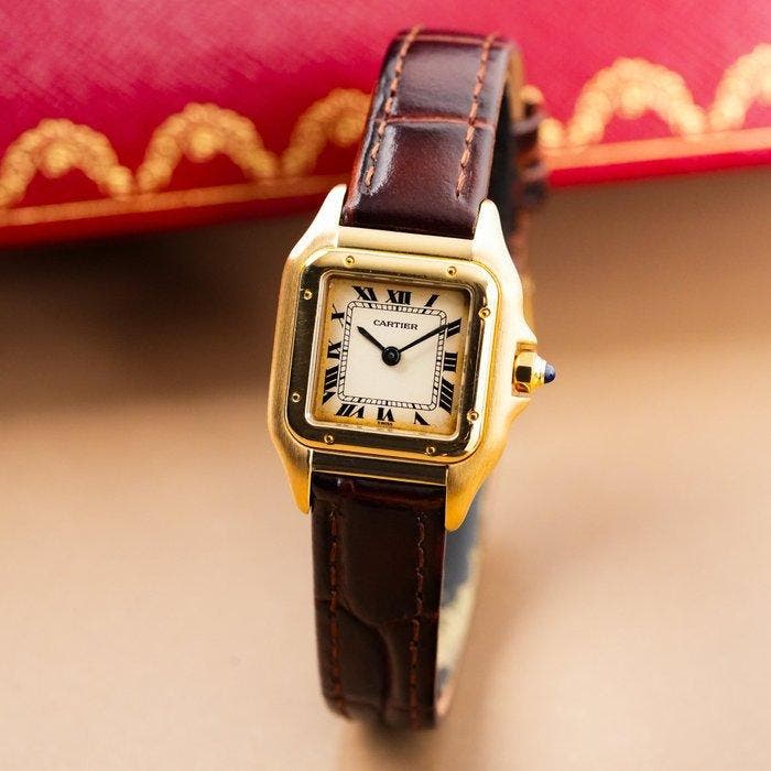Cartier - Panthère 18k Yellow Gold - 86691 - Dames -, Handtassen en Accessoires, Horloges | Heren