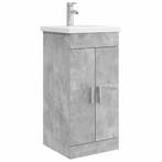 vidaXL Badkamer Vanity met Wastafel Betongrijs 42 x 40 x, Maison & Meubles, Tables | Coiffeuses, Verzenden
