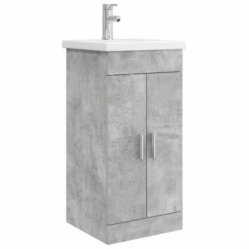 vidaXL Badkamer Vanity met Wastafel Betongrijs 42 x 40 x, Verzenden, Nieuw