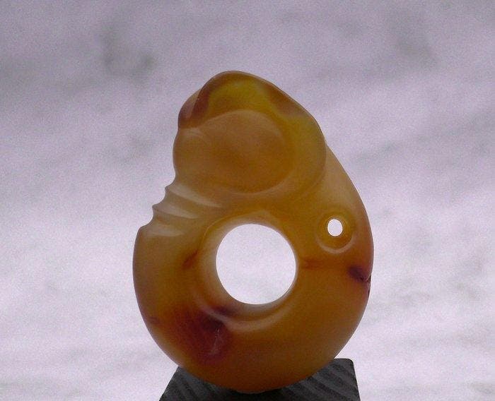 sculptuur, Hongshan Cultuur - Draak Zhulong Figuur van, Antiek en Kunst, Curiosa en Brocante