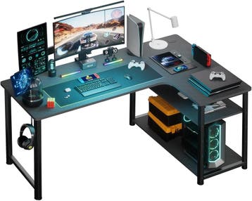 Gaming bureau - Gaming desk - Hoekbureau - 100x80 cm - Zwart, Maison & Meubles, Bureaux, Verzenden