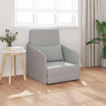 vidaXL Slaapbank / zetel Wolkgrijs 65 x 80 x 83 cm Stof, Huis en Inrichting, Zetels | Zetels, Verzenden, Nieuw