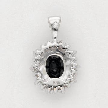 Hanger - 14 karaat Witgoud - Diamant