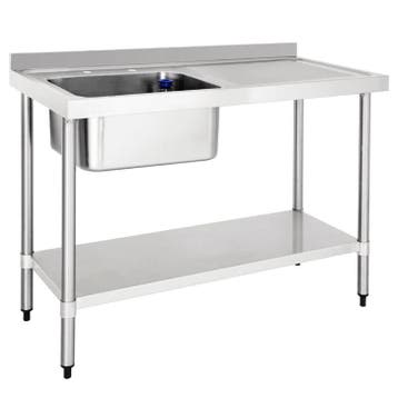 Spoeltafel | RVS | 1 Spoelbak (Links) + Afdruipvlak |, Verzenden, Nieuw in verpakking