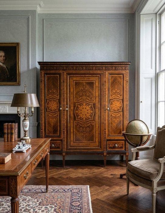 Kleerkast - Hout - Lodewijk XVI-kast, Antiquités & Art, Antiquités | Autres Antiquités