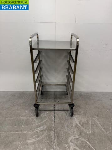 HCB RVS Regaalwagen voor 5 waskratten waskorven 50 x 50 cm, Ophalen of Verzenden, Nieuw in verpakking