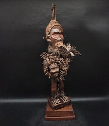 Magnifique statue kongo - sculptuur - Bakongo -, Antiquités & Art