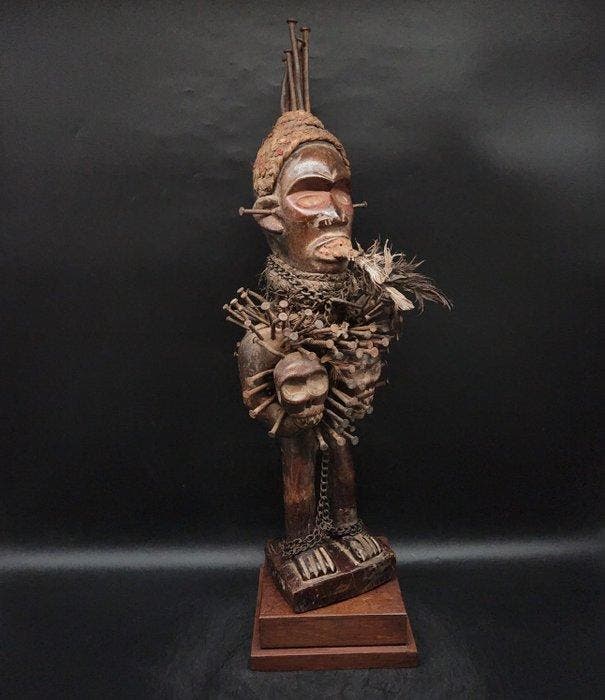 Magnifique statue kongo - sculptuur - Bakongo -, Antiquités & Art, Art | Art non-occidental