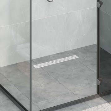vidaXL Doucheafvoer glazen dekking met 360° sifon Zilver 50, Doe-het-zelf en Bouw, Sanitair, Verzenden, Nieuw