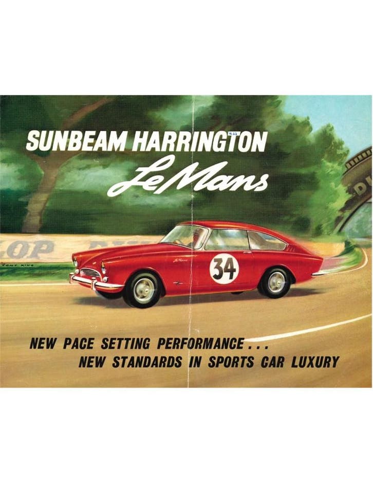 1962 SUNBEAM HARRINGTON LE MANS BROCHURE ENGELS, Livres, Autos | Brochures & Magazines, Enlèvement ou Envoi