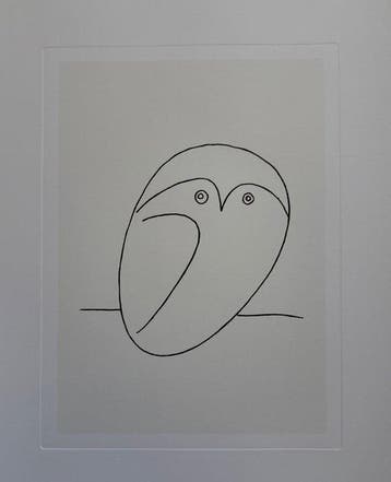 Pablo Picasso (1881-1973) - “Le hibou, 1949”. - 60 x 50 cm.