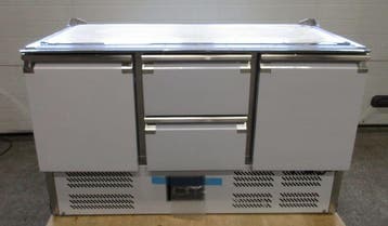 RVS Koelwerkbank, 137 x 70 x 86 cm, Saro ES 903PZ 2/2, met 2, Elektronische apparatuur, Koelkasten en IJskasten, Nieuw
