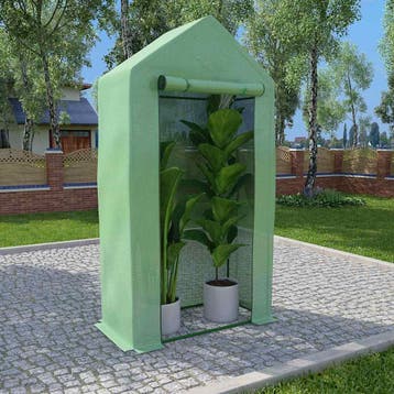 vidaXL Kas met stalen frame 0,5 m² 1x0,5x1,9 m, Verzenden