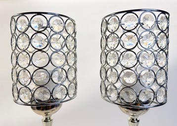LM Design Noordwijk - Tafellamp (2) - Metaal, Kristal - Set, Nieuw