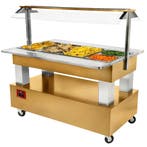 Verwarmd Buffet | GOURMET LINE | Hout/RVS | 4x 1/1 GN |, Verzenden, Nieuw in verpakking