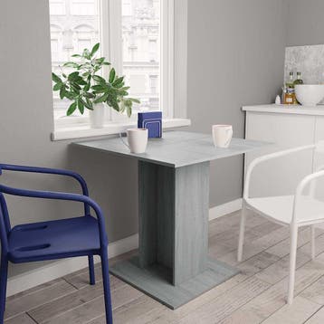 vidaXL Eettafel 80x80x75 cm bewerkt hout grijs sonoma, Huis en Inrichting, Verzenden, Nieuw