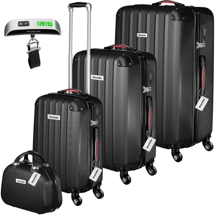 tectake Kofferset met harde schaal Cleo 4-delig. met bagagew, Bijoux, Sacs & Beauté, Beauté | Cosmétiques & Maquillage, Envoi