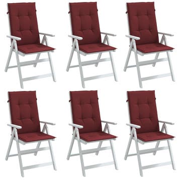 vidaXL Stoelkussens 6 st hoge rug 120x50x4 cm stof gemêleerd, Verzenden, Nieuw