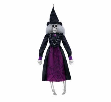 Halloween Hangdecoratie Heks Skelet 40cm, Verzenden, Nieuw