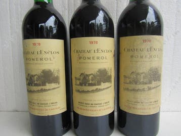1978 Château lEnclos - Bordeaux, Pomerol - 3 Bouteilles, Verzamelen, Nieuw