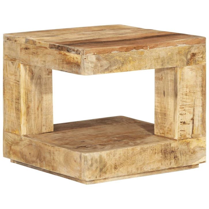 vidaXL Salontafel 45x45x40 cm massief mangohout, Huis en Inrichting, Tafels | Salontafels, Nieuw, Verzenden