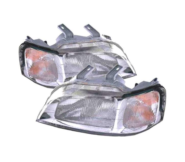 PHARES HONDA CIVIC 5P 97-01 FOND CHROMÉ, Auto-onderdelen, Verlichting, Verzenden
