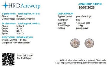 2-delige sieradenset - 14 karaat Roségoud, 14k rosegoud -