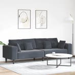 vidaXL bank / zetel Donkergrijs 250 x 77 x 76 cm Fluweel, Verzenden, Nieuw